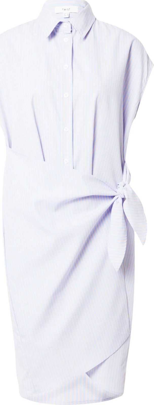 Ipekyol Košilové šaty pastelová modrá / pastelově oranžová