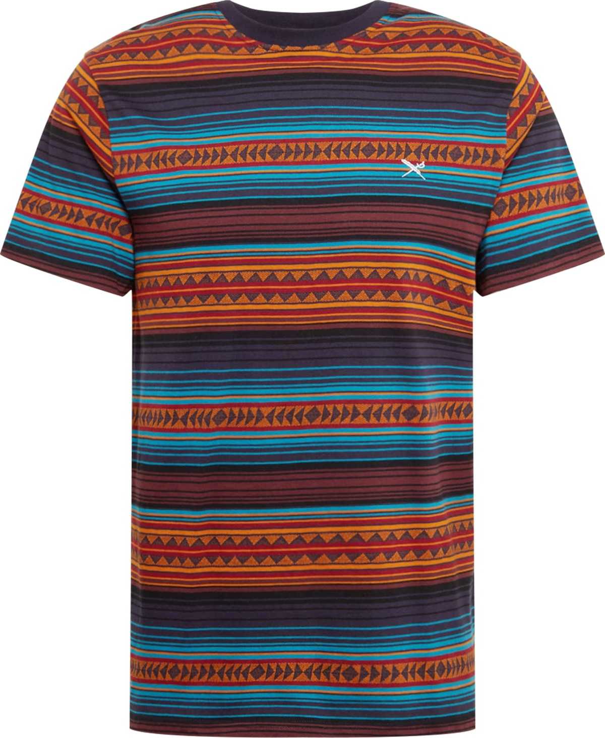 Iriedaily Tričko 'Vintachi' světlemodrá / zlatě žlutá / fialkově modrá / vínově červená / černá