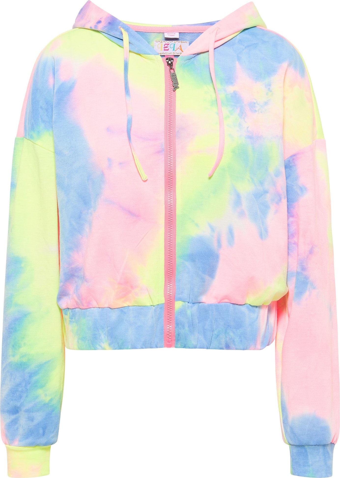IZIA Mikina kouřově modrá / svítivě žlutá / růžová