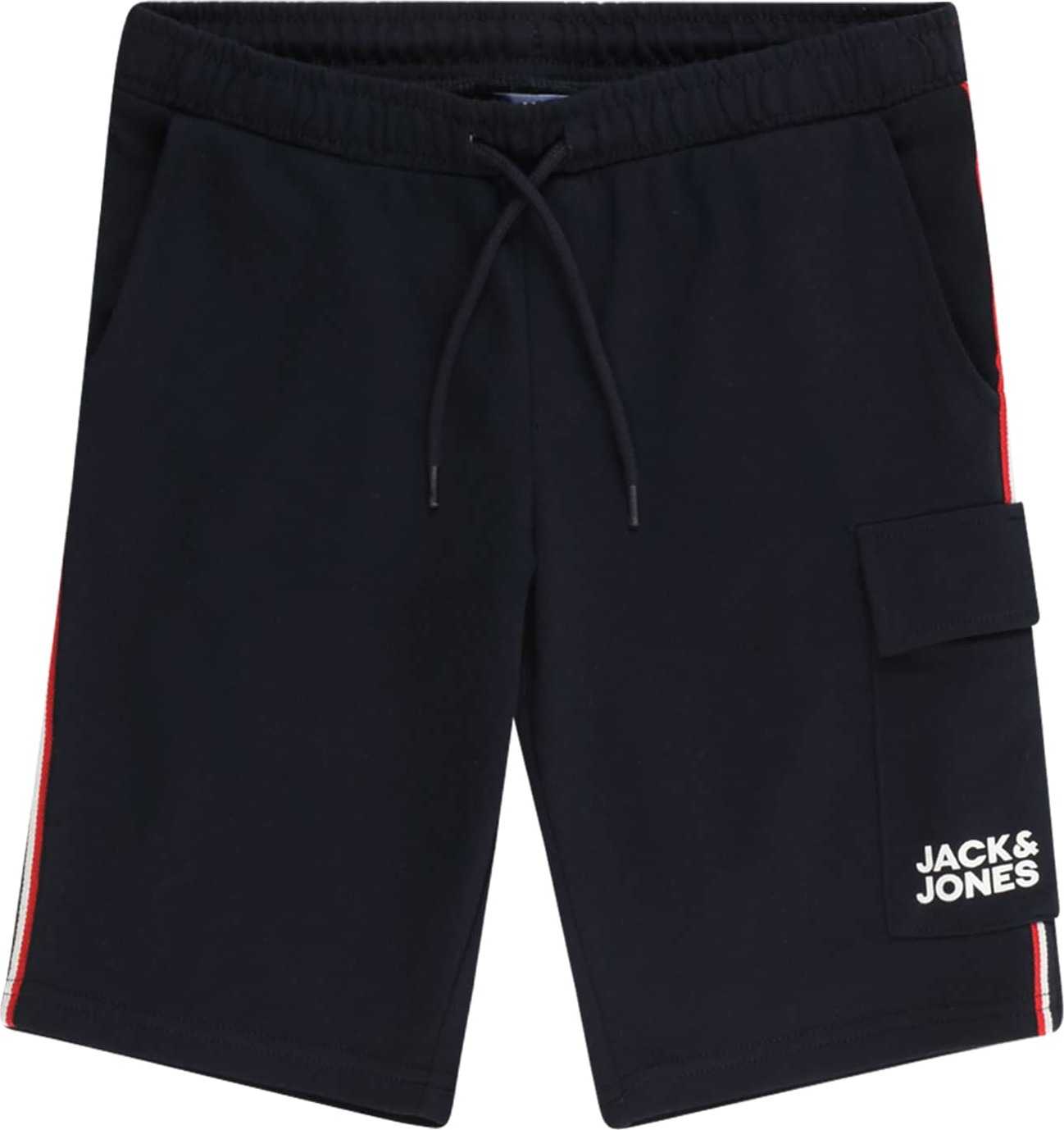 Jack & Jones Junior Kalhoty 'ATLAS' námořnická modř / ohnivá červená / bílá