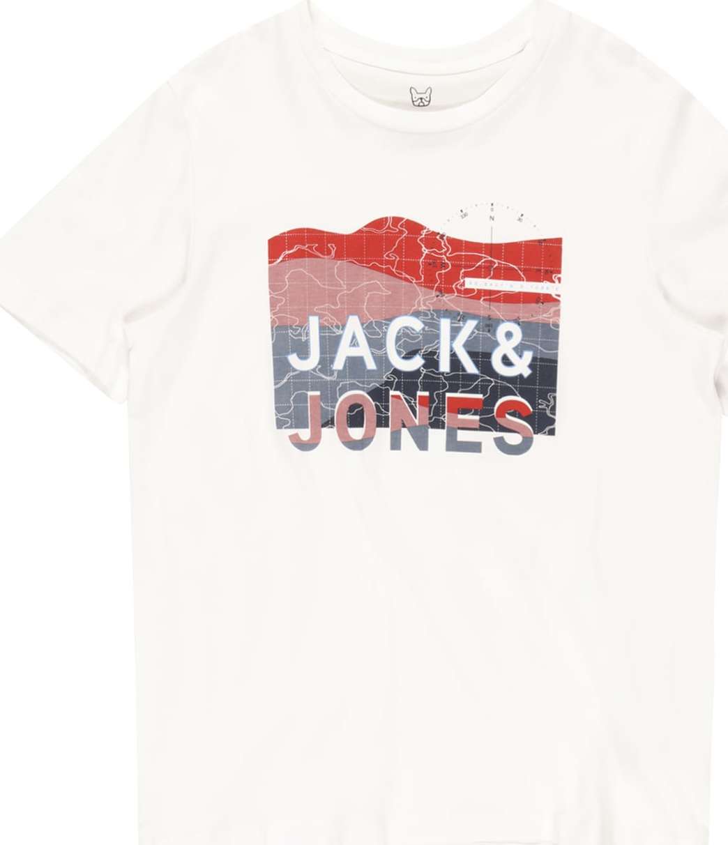 Jack & Jones Junior Tričko červená / černá / bílá