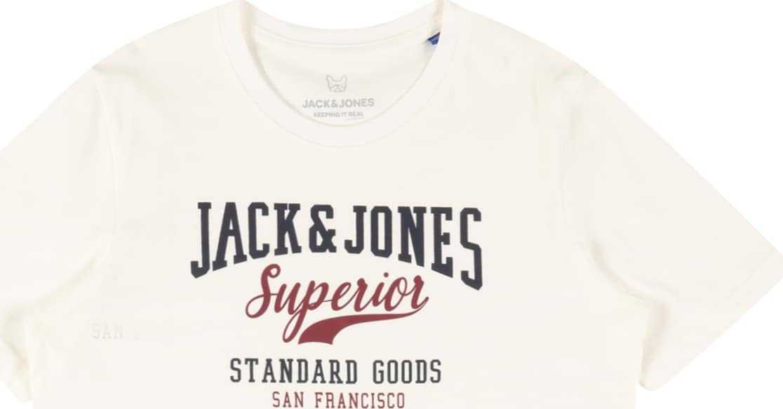 Jack & Jones Junior Tričko červená / černá / bílá