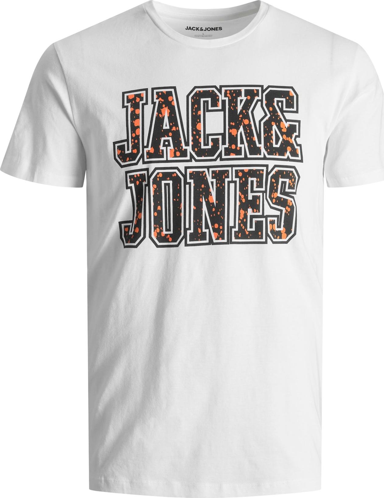 Jack & Jones Junior Tričko 'Eon Dot' oranžová / černá / bílá