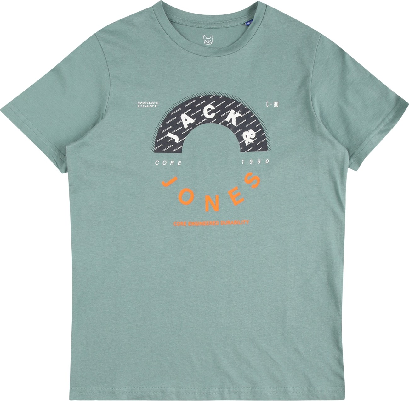 Jack & Jones Junior Tričko 'FRIDAY' modrá / oranžová / černá / bílá