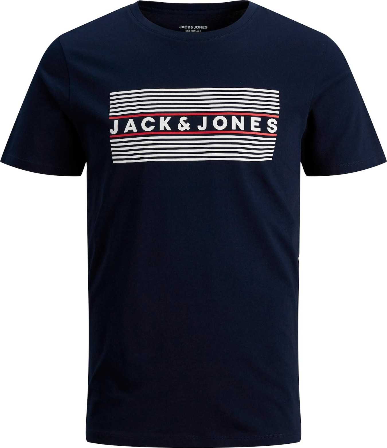 Jack & Jones Junior Tričko námořnická modř / karmínově červené / bílá