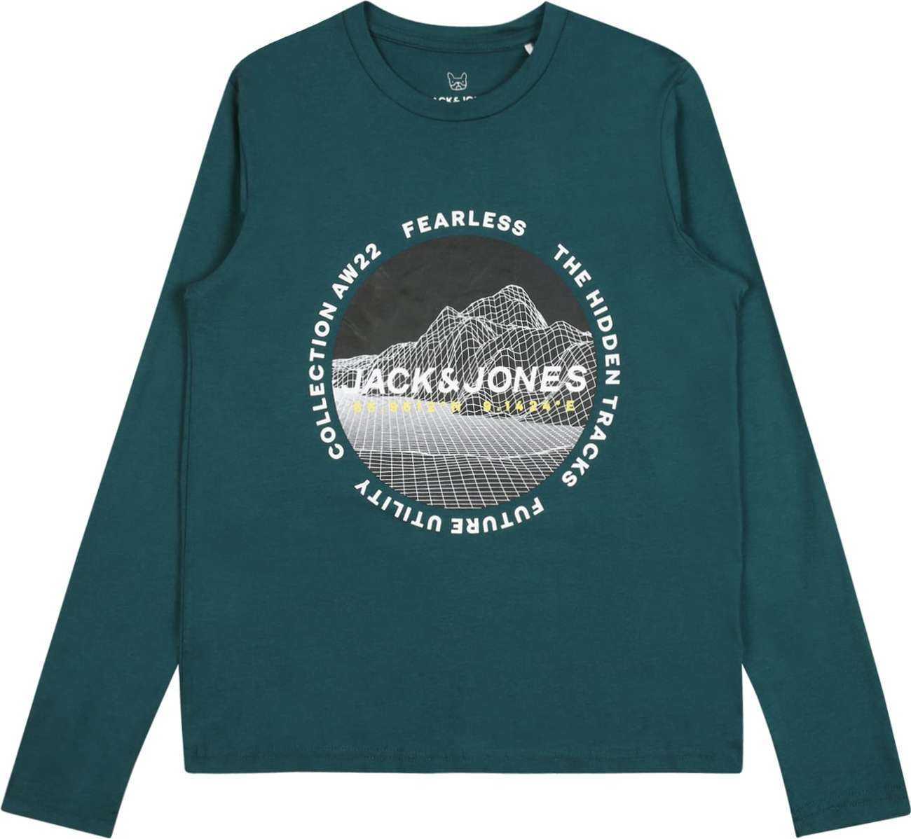 Jack & Jones Junior Tričko šedá / grafitová / petrolejová / bílá