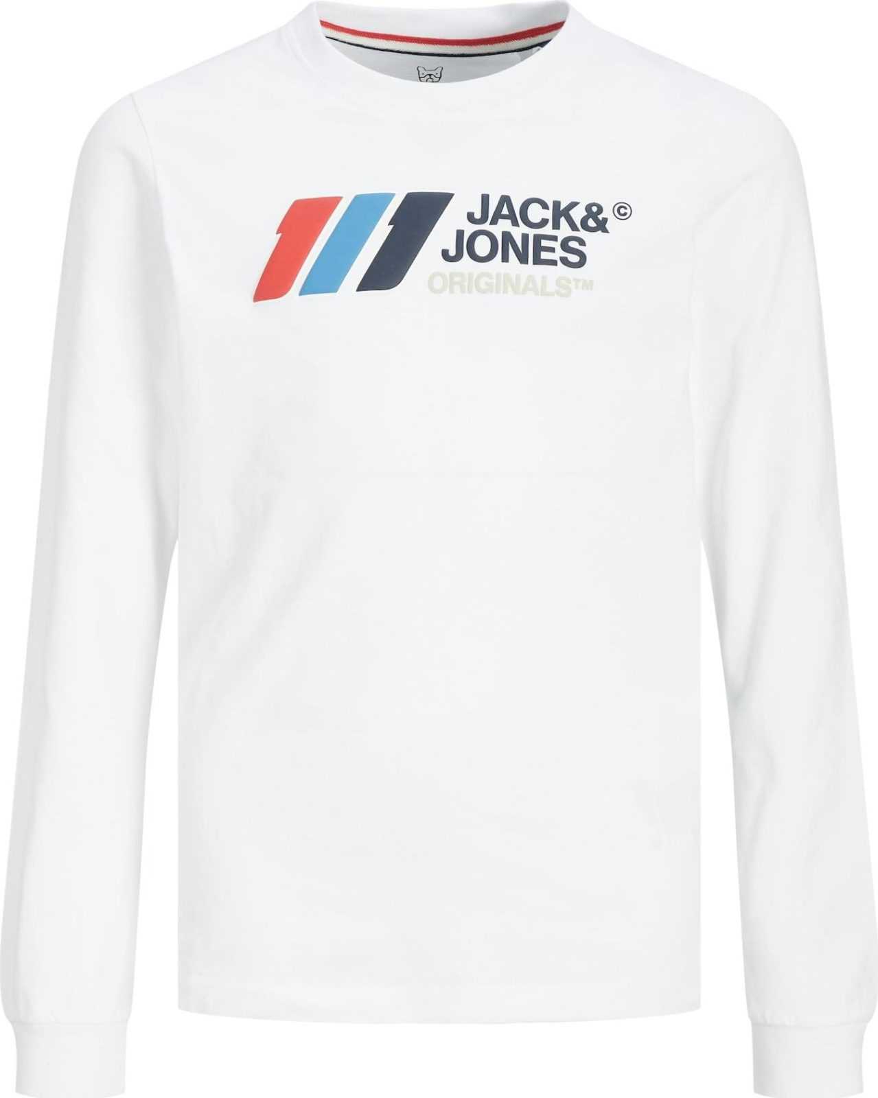 Jack & Jones Junior Tričko 'Slope' modrá / šedá / červená / bílá