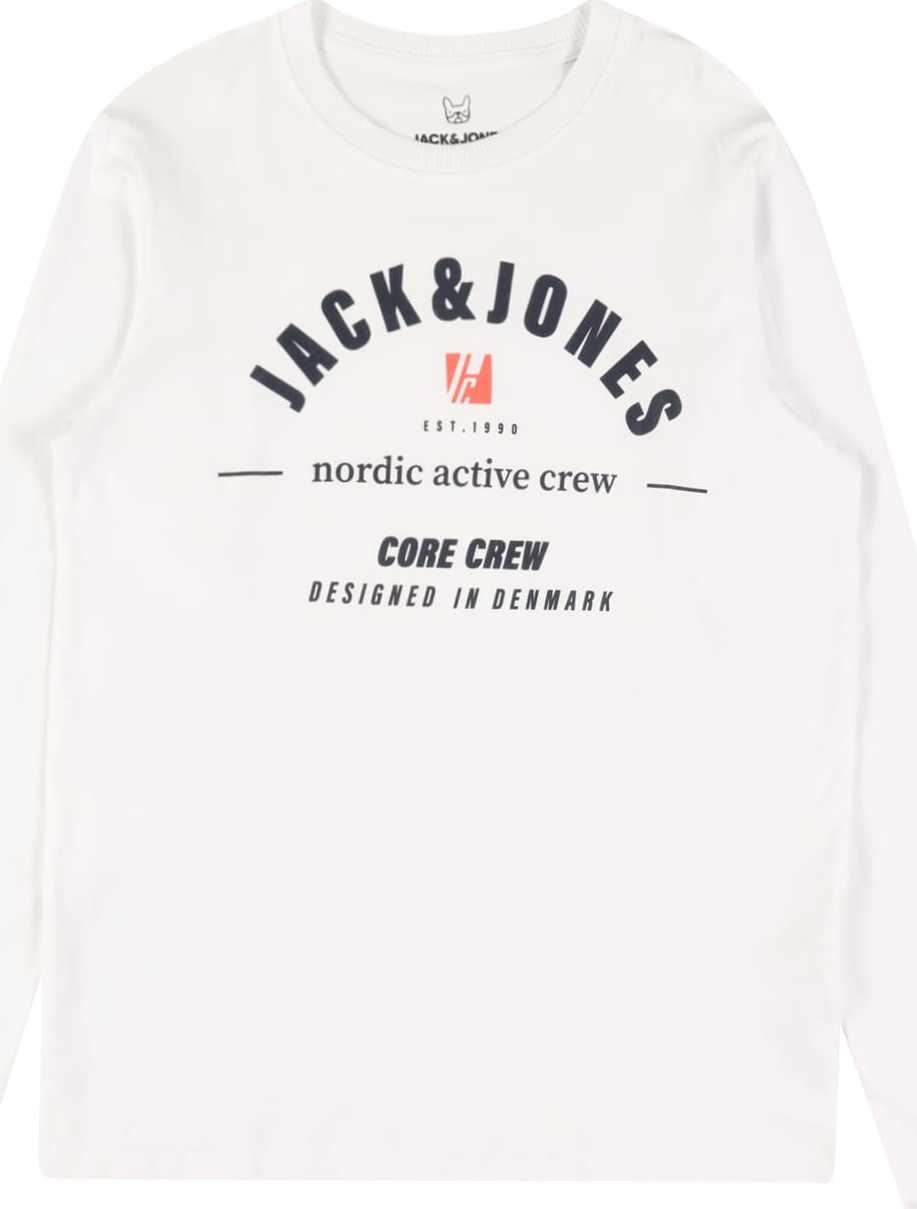 Jack & Jones Junior Tričko 'SPRING' noční modrá / oranžová / bílá