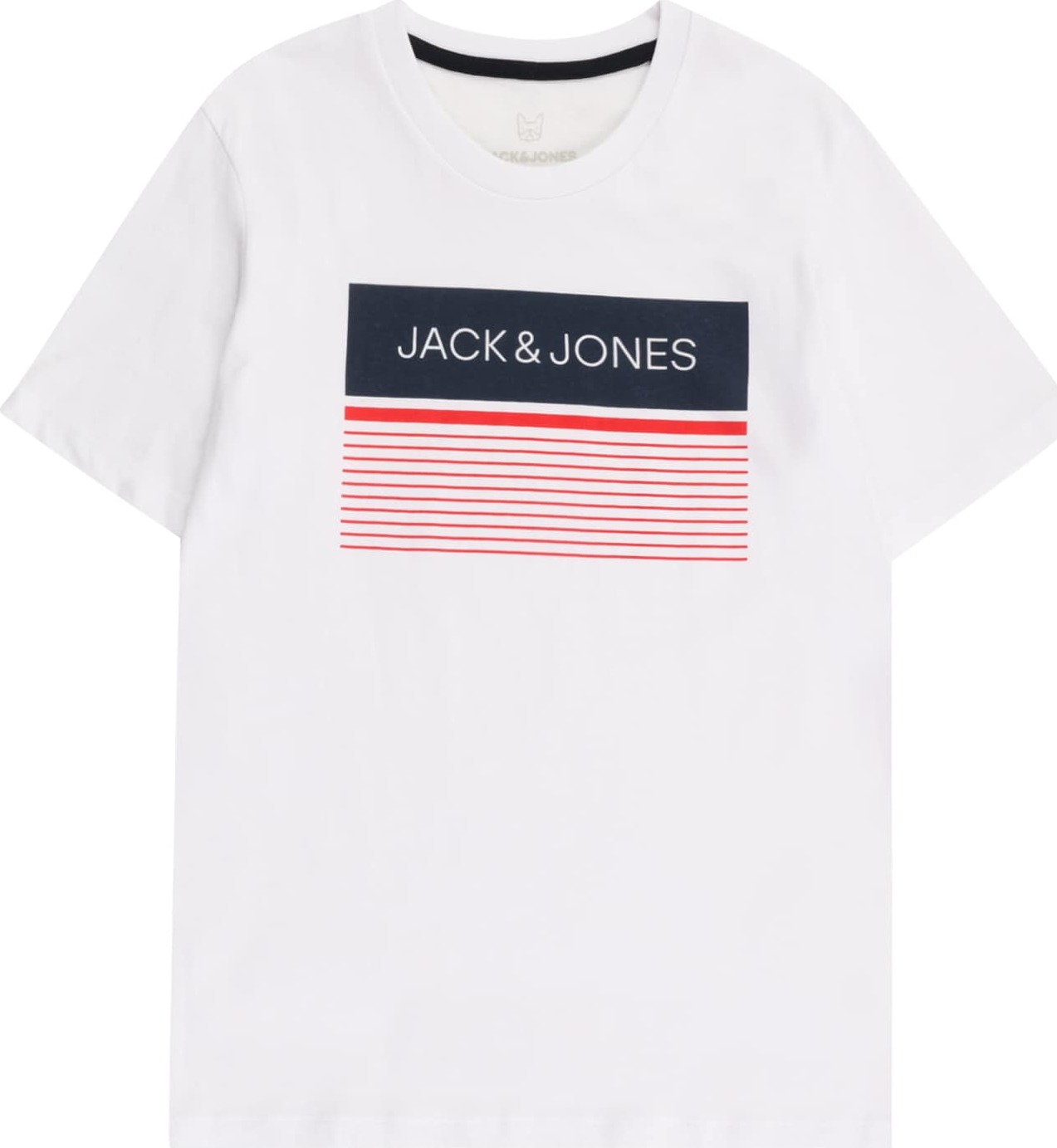 Jack & Jones Junior Tričko 'Travis' tmavě modrá / pink / bílá