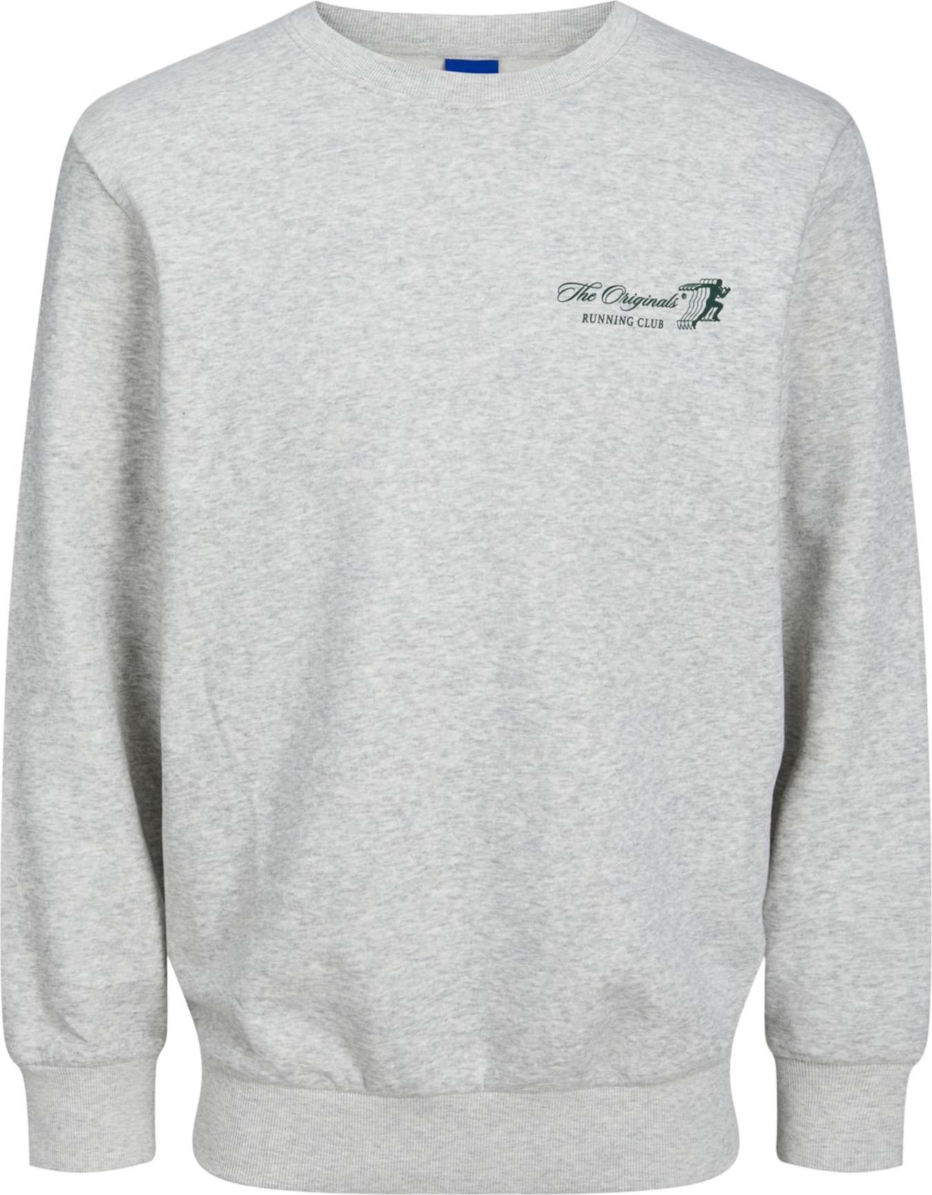 JACK & JONES Mikina 'JOIN' tmavě zelená / bílá / bílý melír