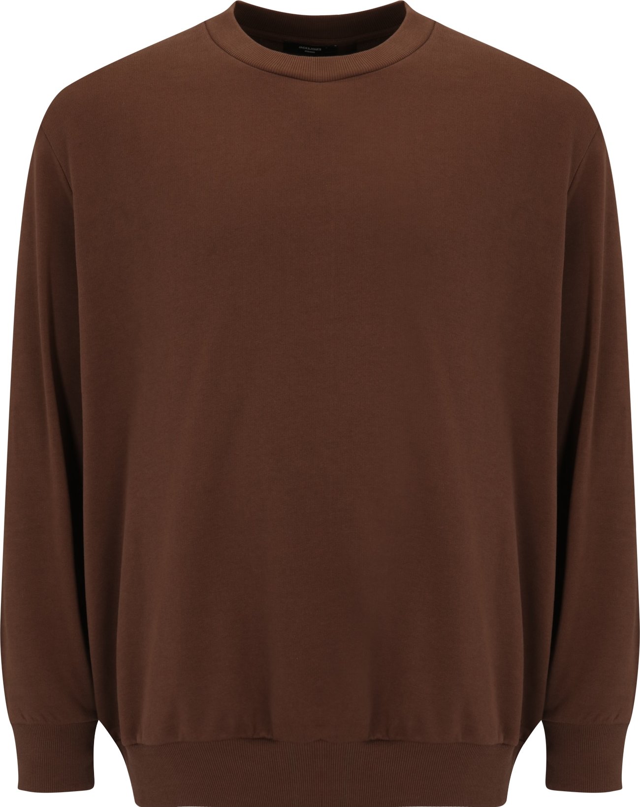 Jack & Jones Plus Mikina 'BLAKAM' tmavě hnědá