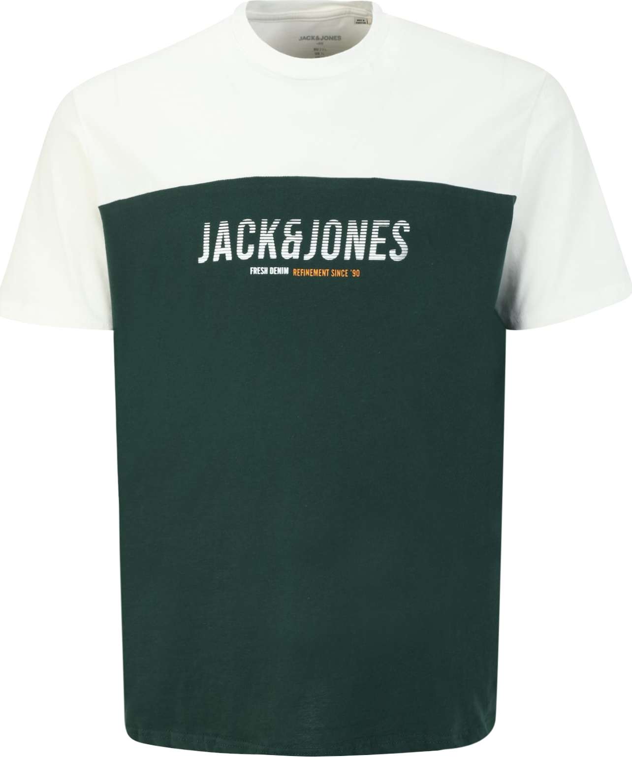 Jack & Jones Plus Tričko žlutá / zelená / bílá