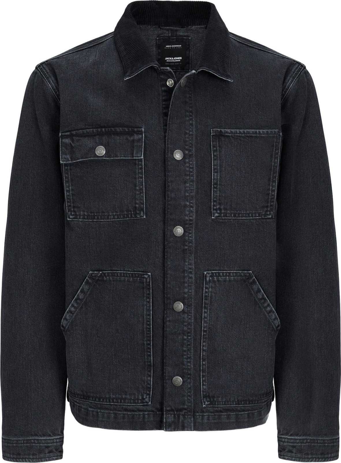 JACK & JONES Přechodná bunda 'Steel' černá džínovina