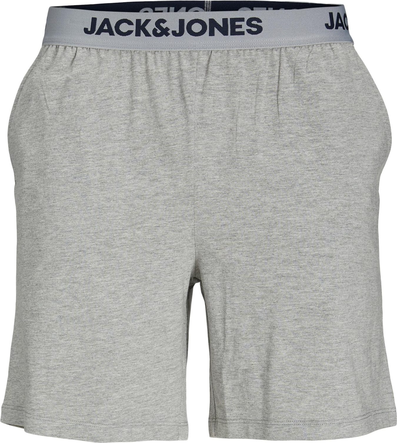 JACK & JONES Pyžamové kalhoty 'AARON' světle šedá / černá