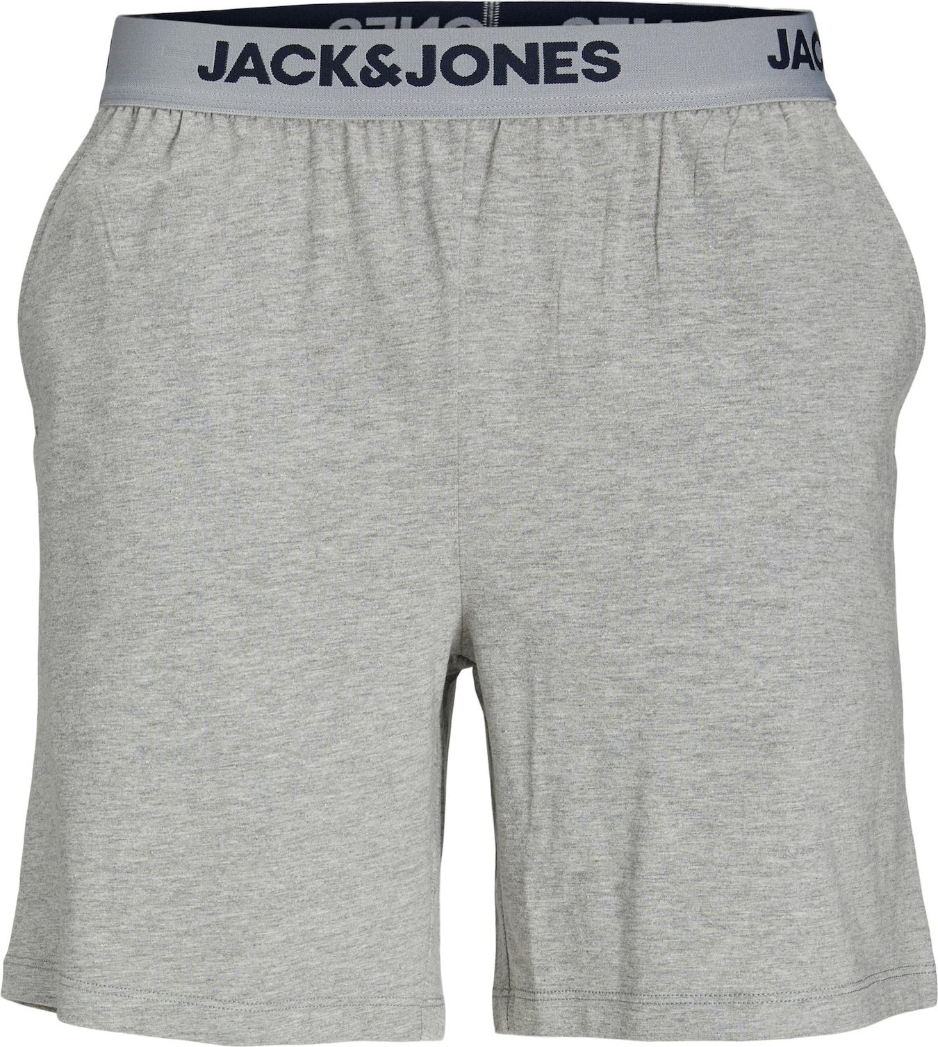 JACK & JONES Pyžamové kalhoty 'AARON' světle šedá / černá