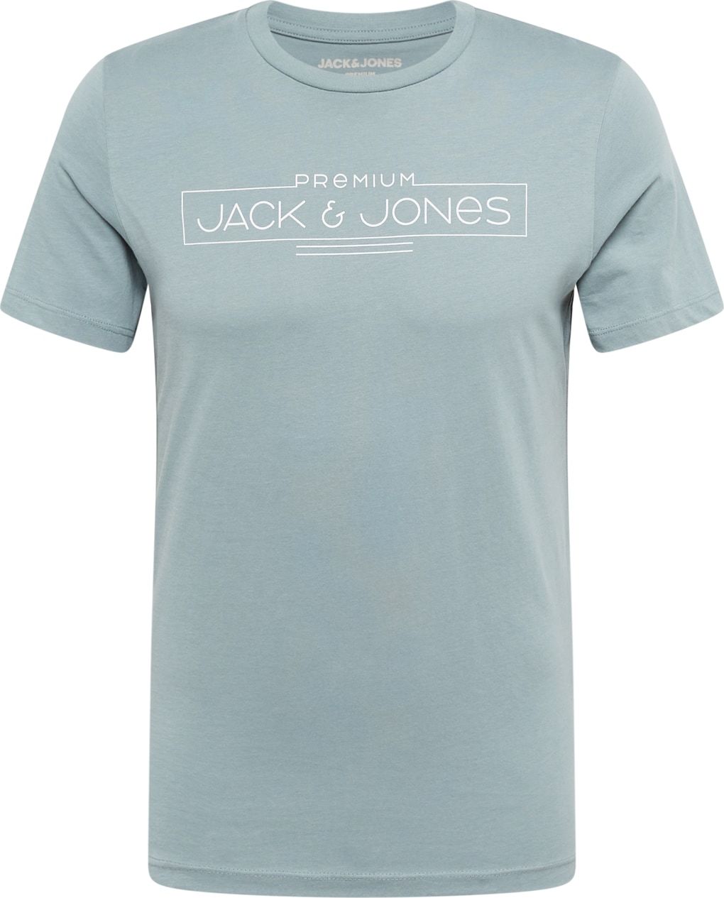 JACK & JONES Tričko 'BOOSTER' pastelová modrá / bílá