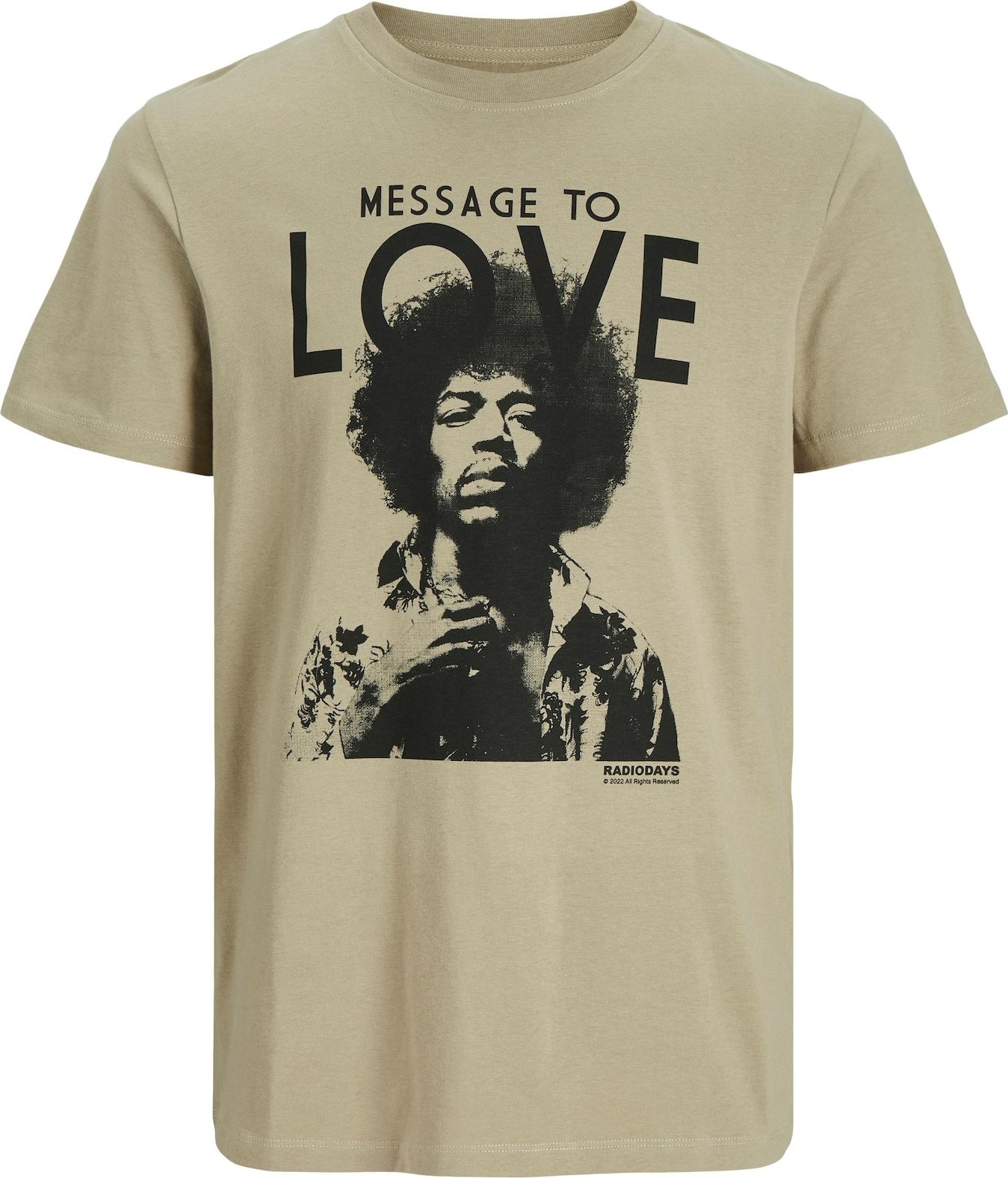 JACK & JONES Tričko khaki / černá