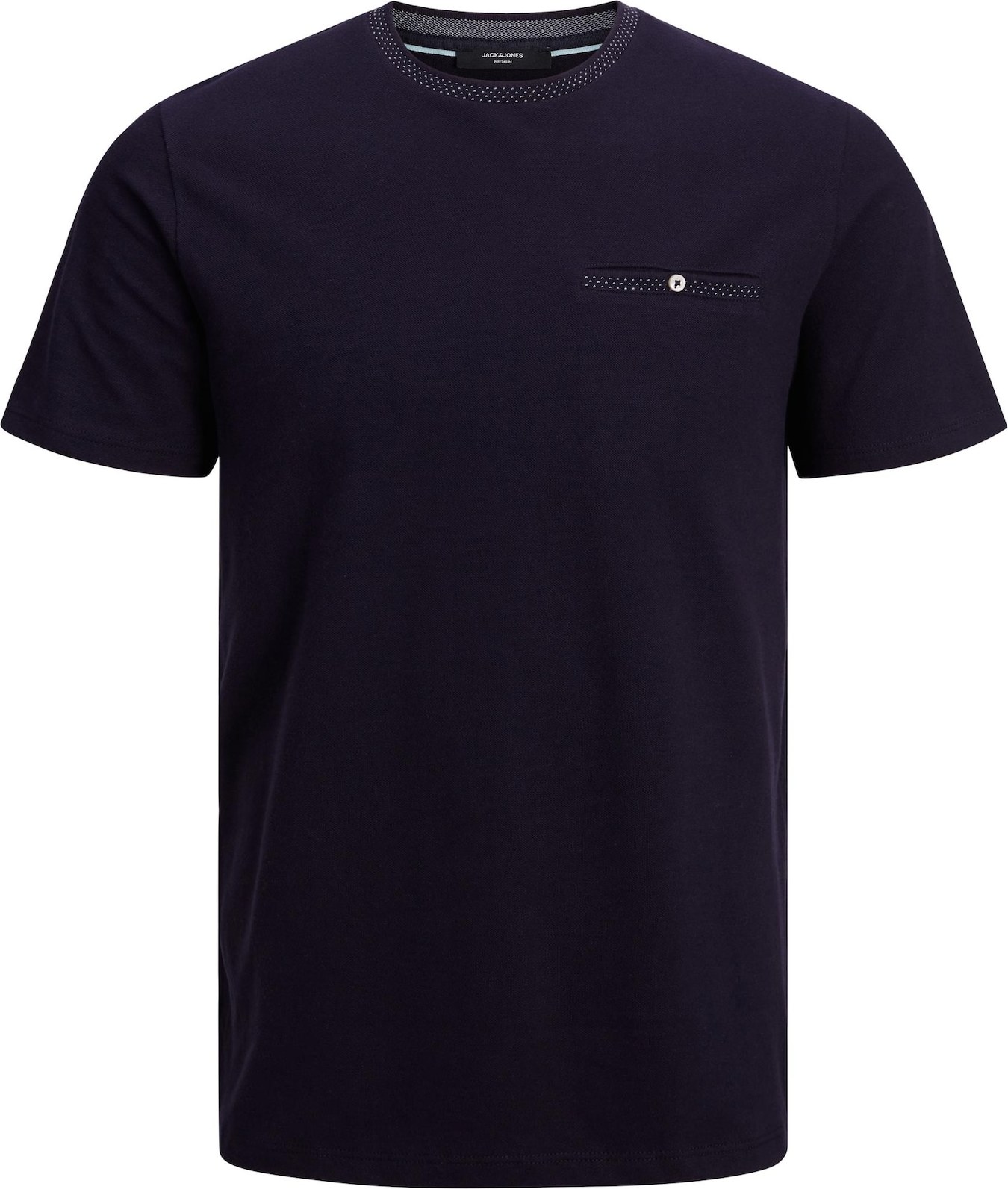 JACK & JONES Tričko 'MARCO' námořnická modř / bílá