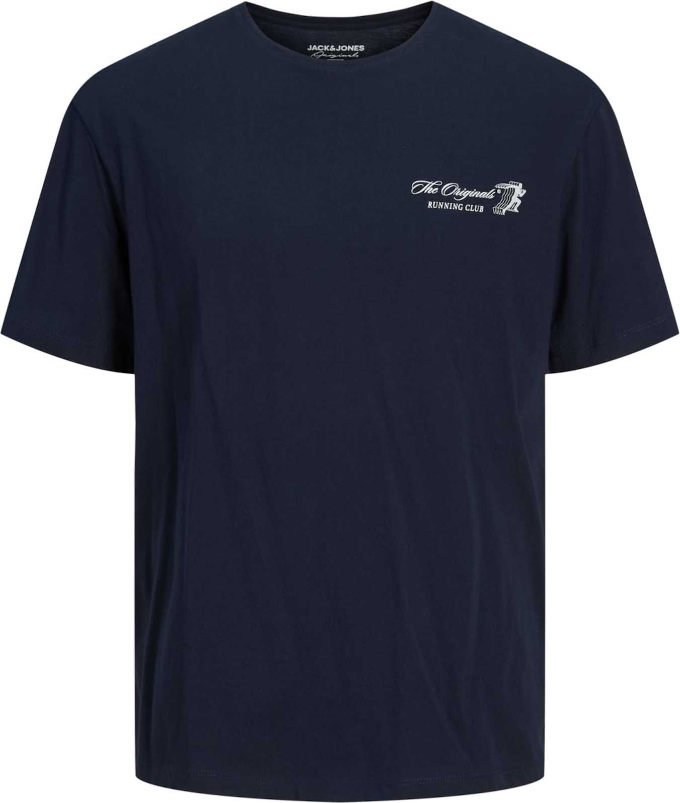 JACK & JONES Tričko námořnická modř / bílá