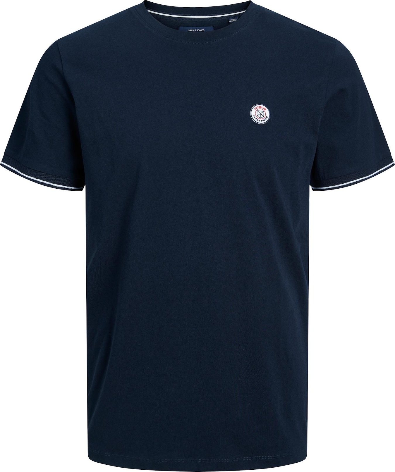 JACK & JONES Tričko námořnická modř / bílá