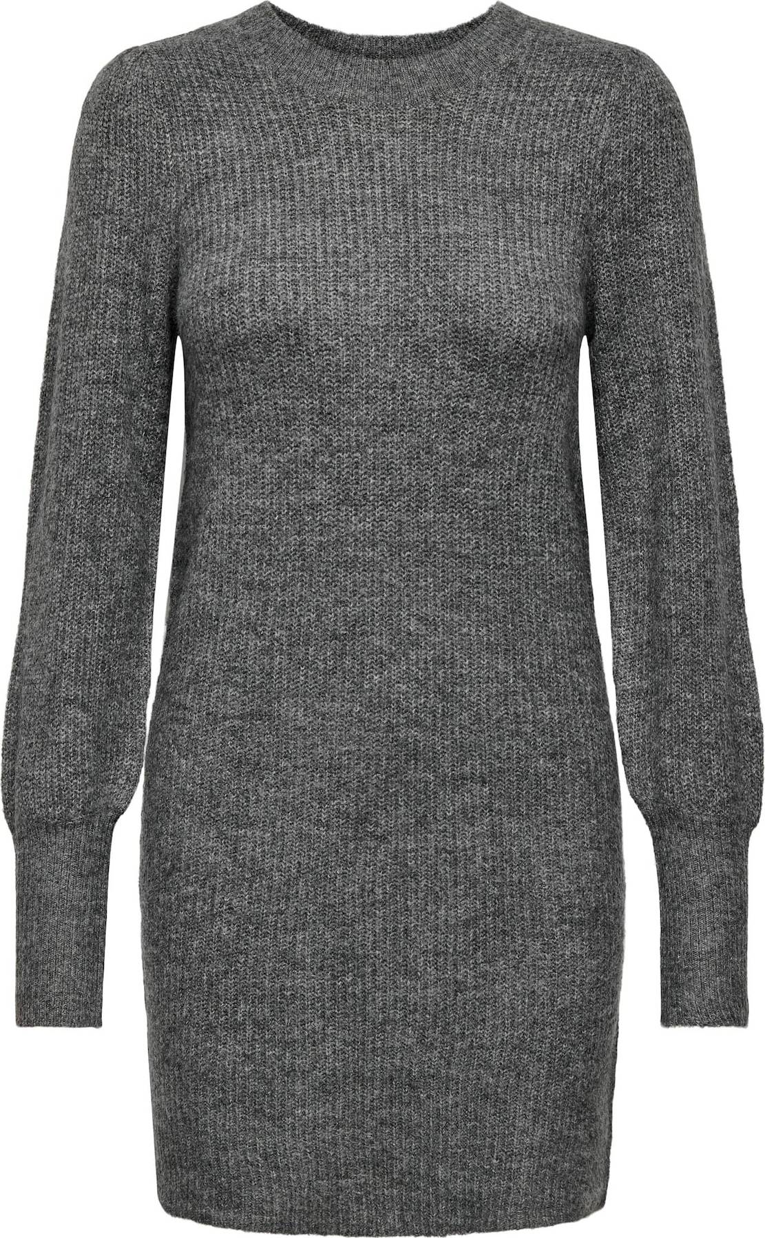 JDY Úpletové šaty 'ANDREA' tmavě šedá