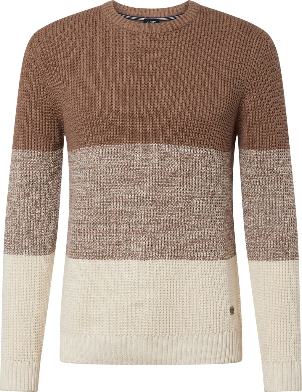 JOOP! Jeans Svetr 'Arvin' nažloutlá / béžový melír / bílá