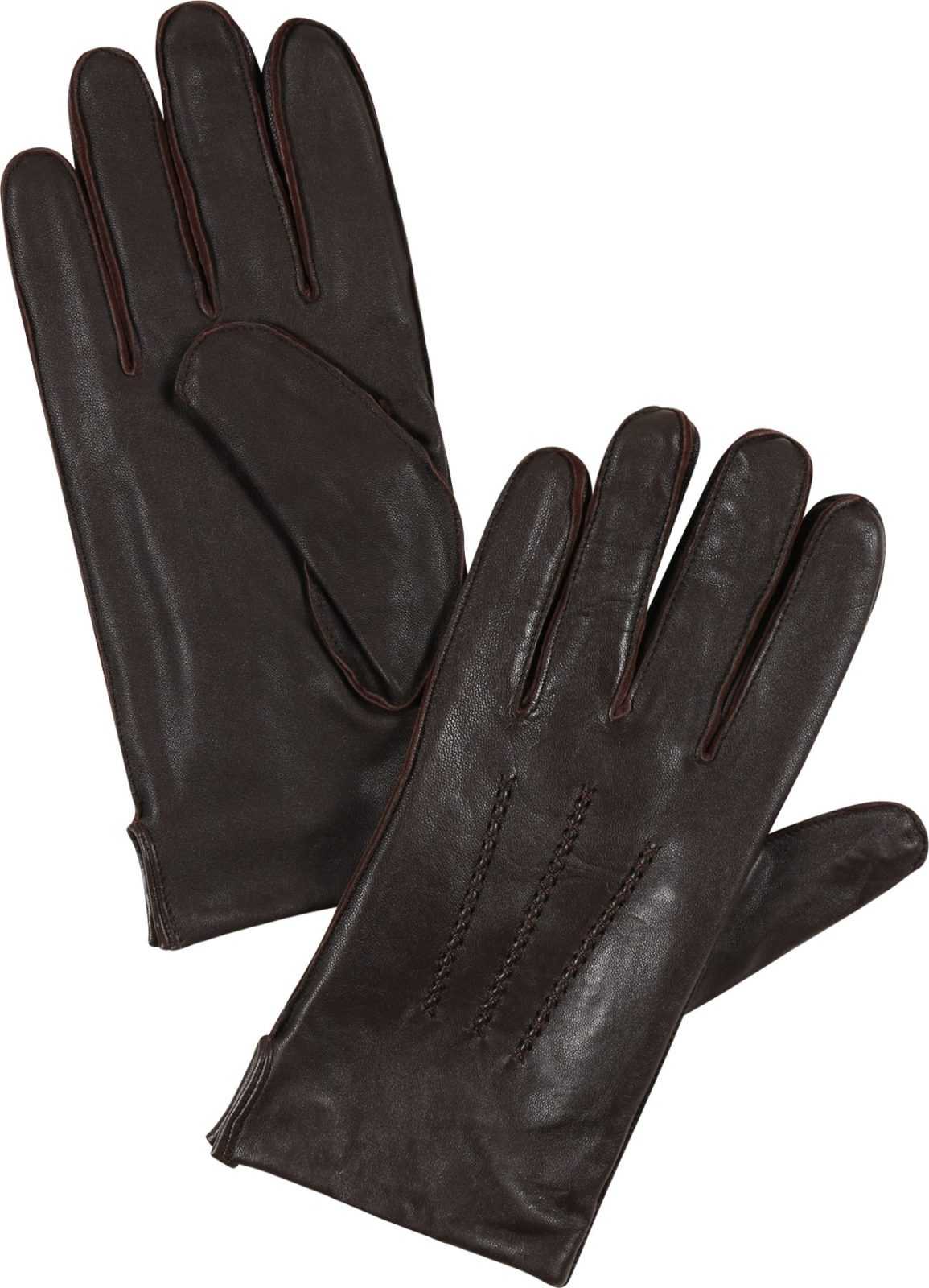 JOOP! Prstové rukavice tmavě hnědá