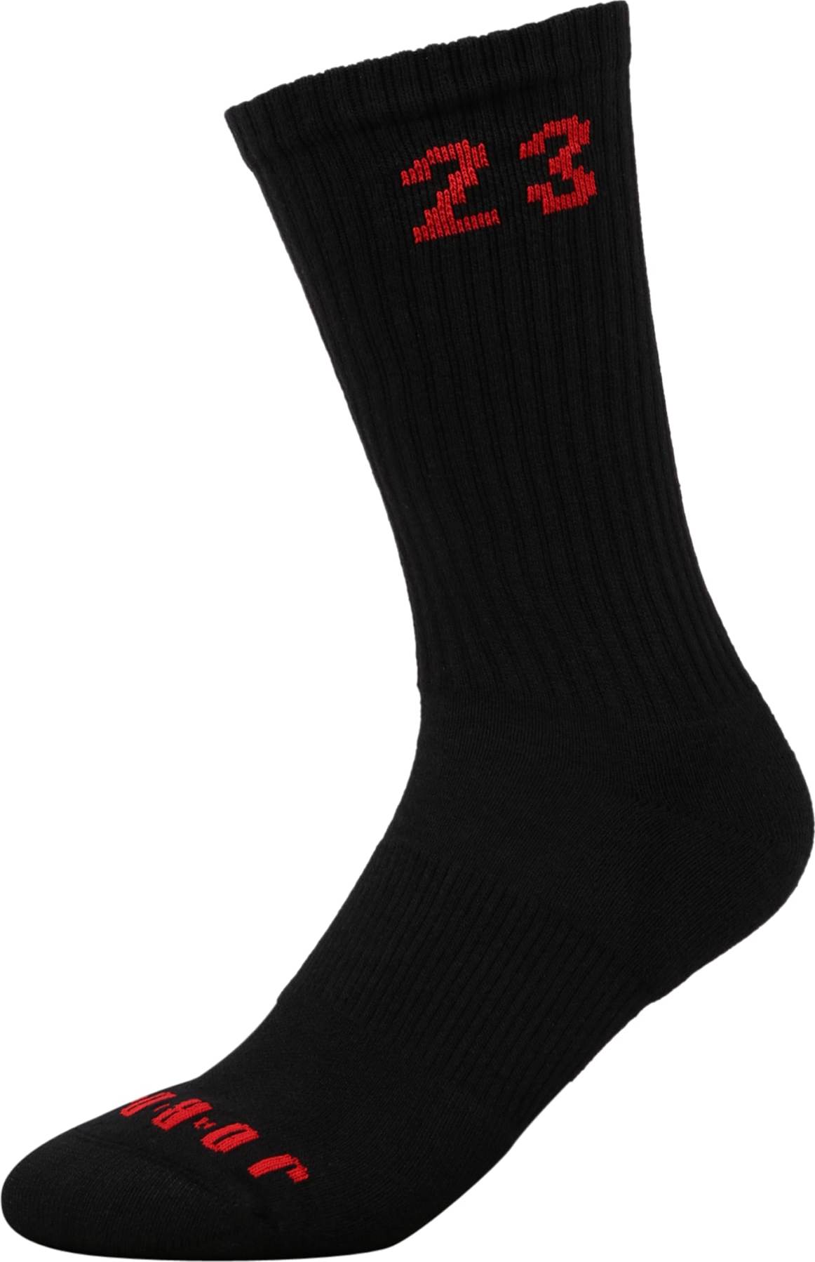 Jordan Ponožky červená / černá