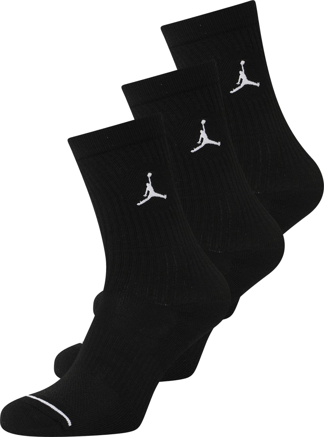 Jordan Sportovní ponožky černá / bílá
