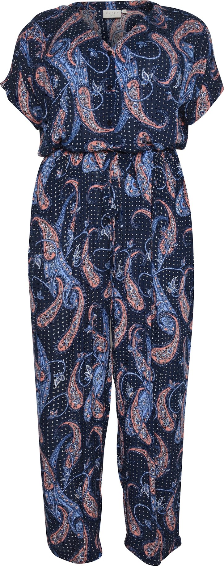 KAFFE CURVE Overal 'Ilone' modrá / lososová