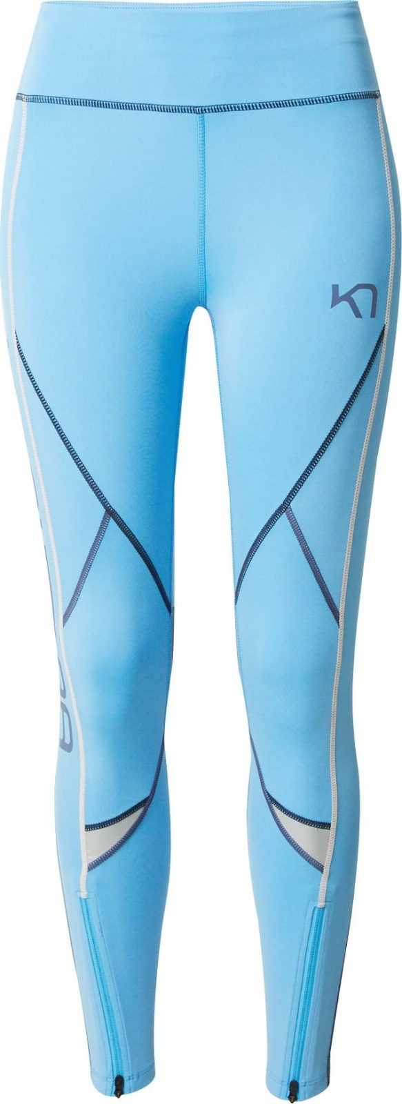 KariTraa Sportovní kalhoty 'LOUISE' noční modrá / aqua modrá / bílá