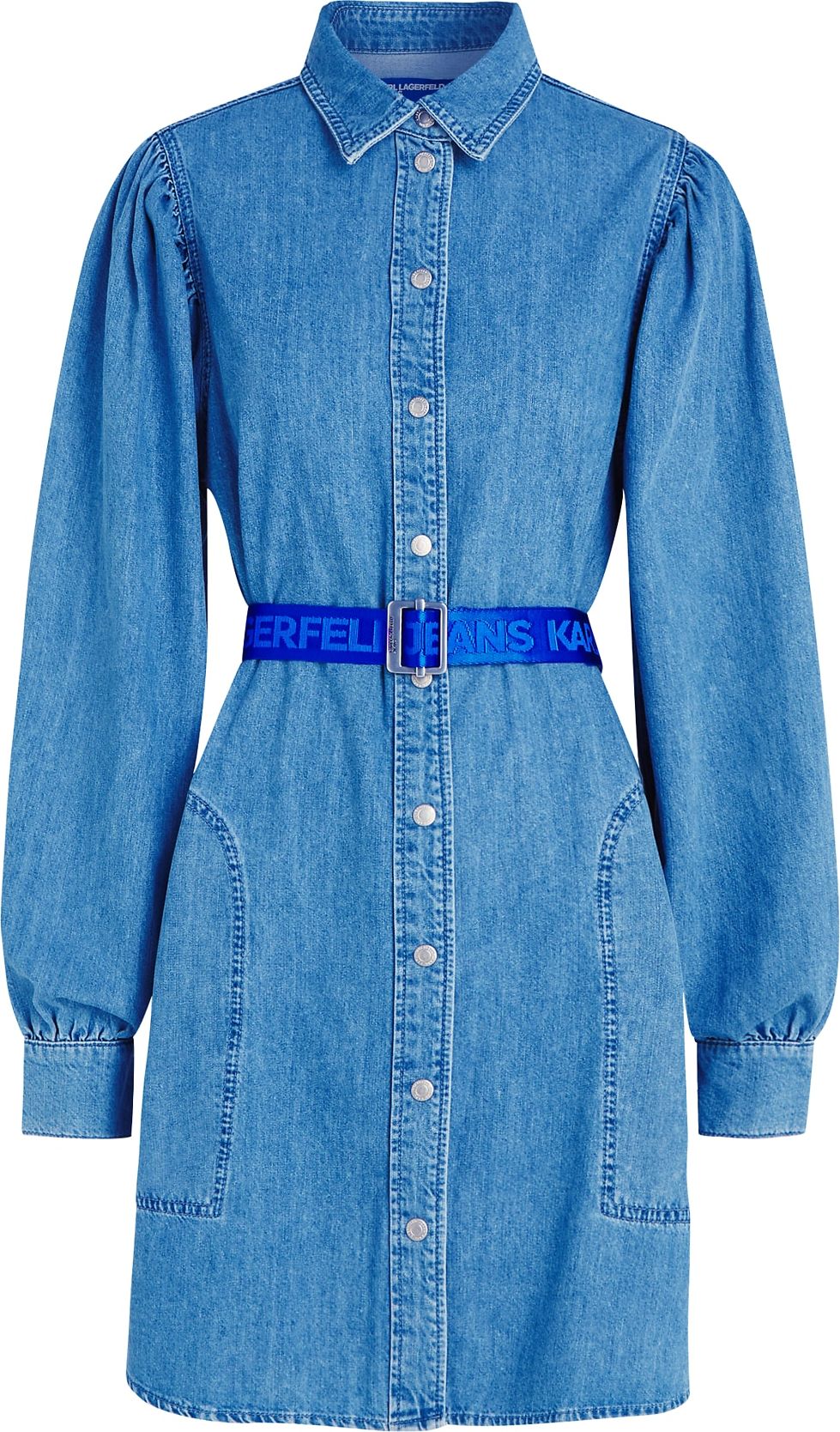KARL LAGERFELD JEANS Košilové šaty modrá džínovina