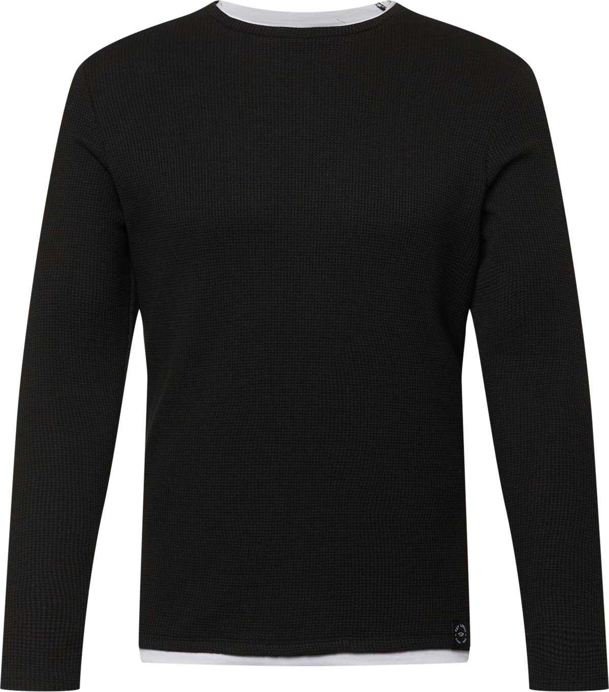 Key Largo Tričko 'STEFANO' černá / bílá