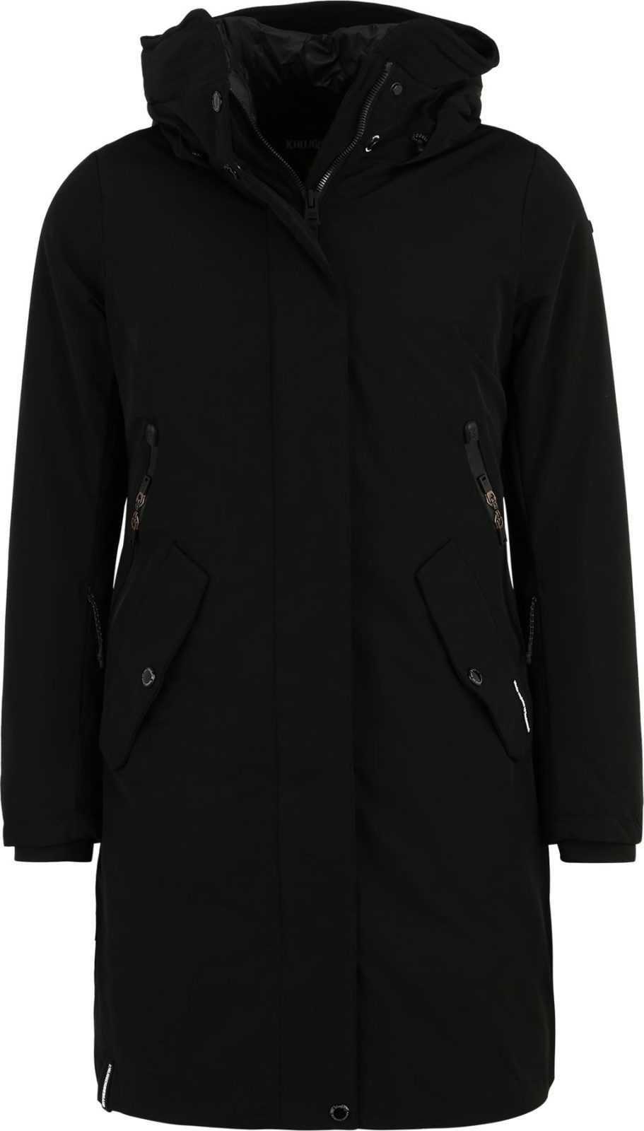 khujo Zimní kabát 'Charlyn 3' černá / bílá