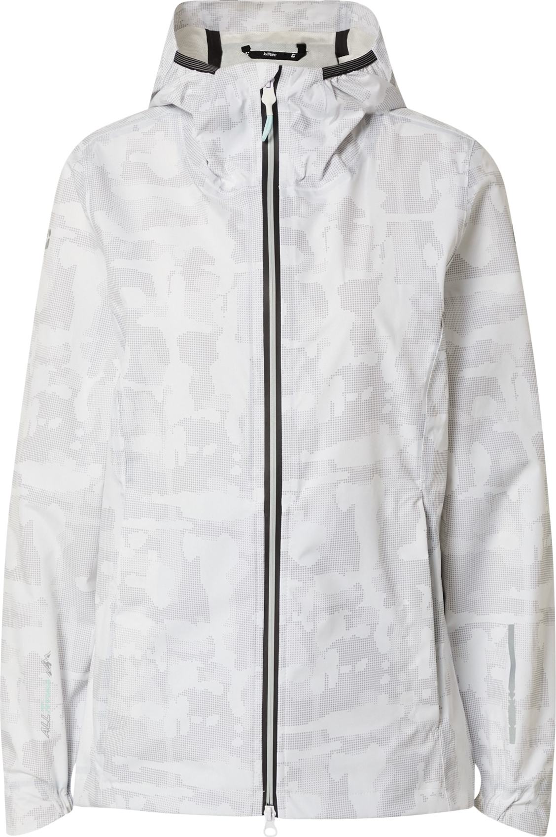 KILLTEC Outdoorová bunda šedá / bílá