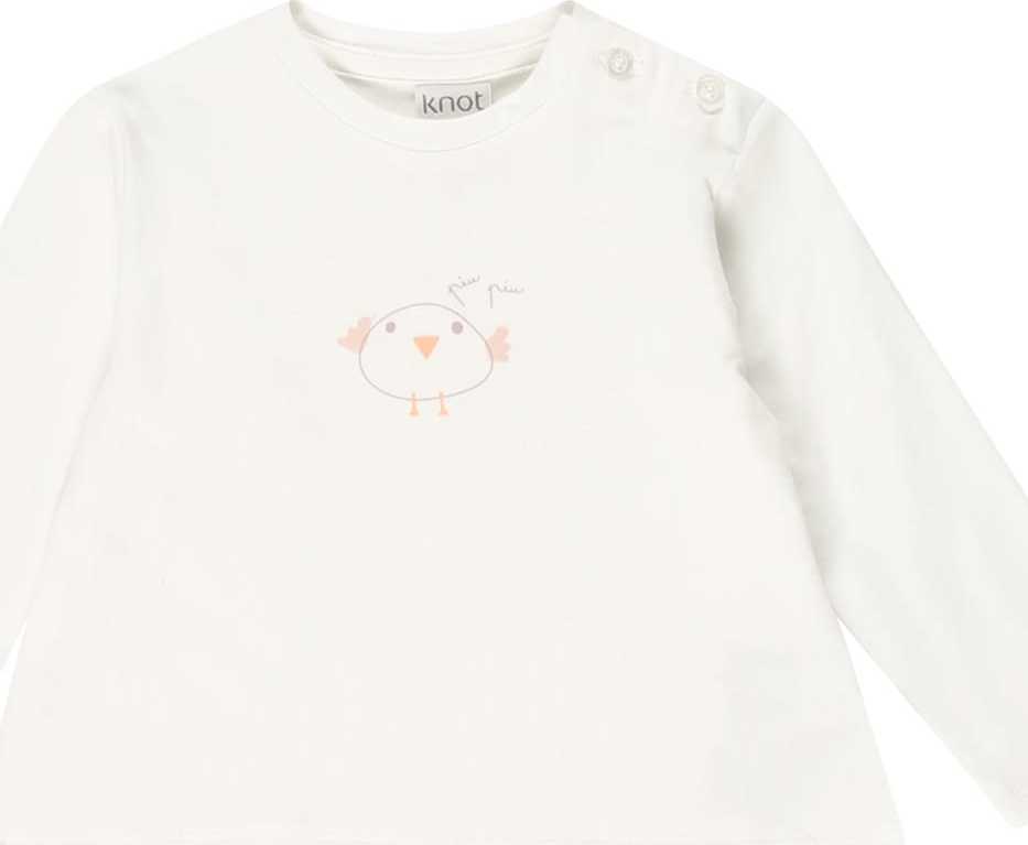 KNOT Tričko 'Piu Piu' světle fialová / oranžová / bílá