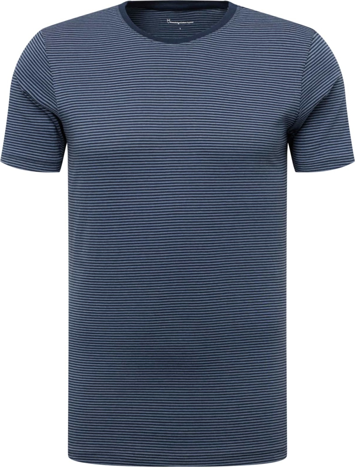 KnowledgeCotton Apparel Tričko 'ALDER' kouřově modrá / tmavě modrá