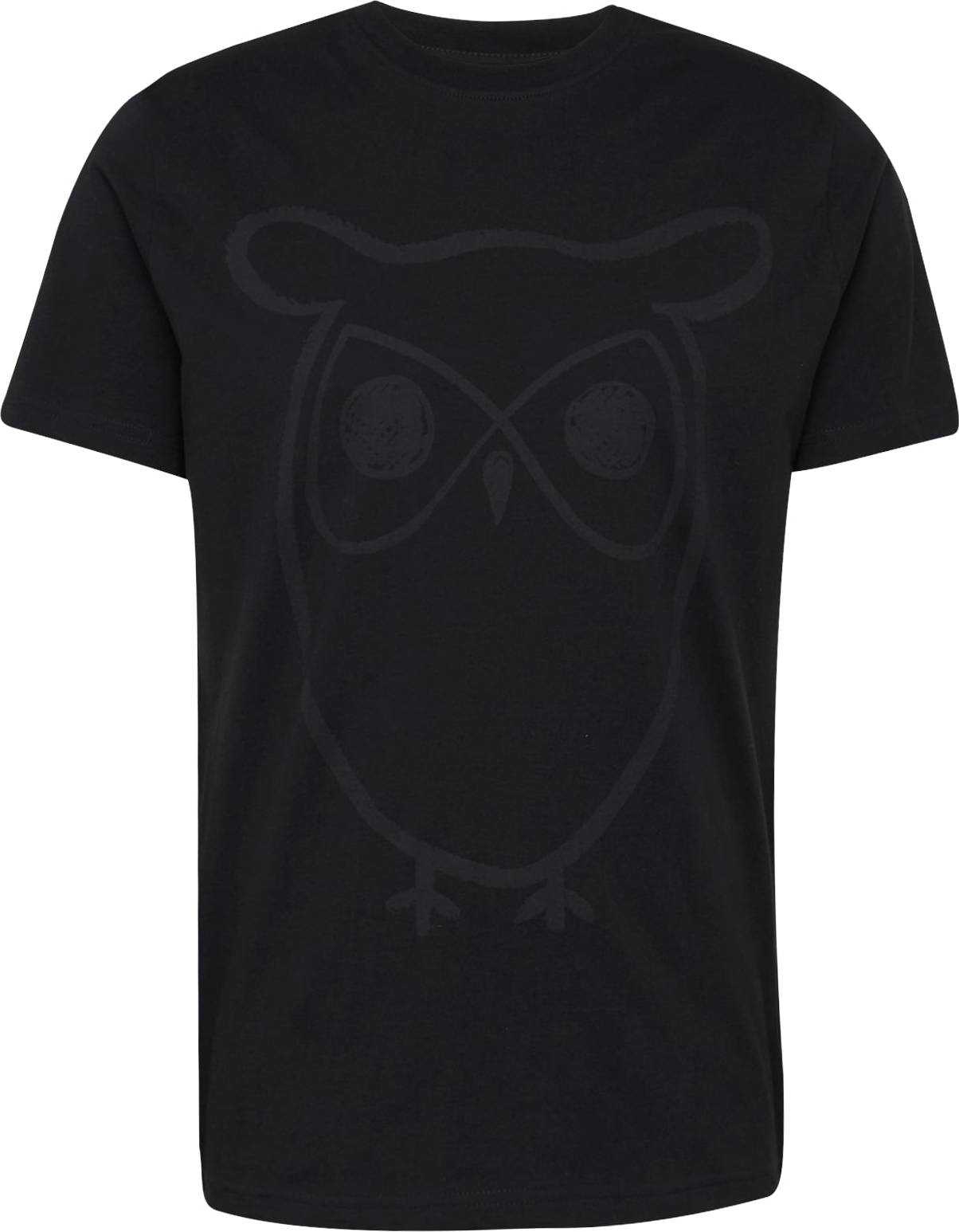 KnowledgeCotton Apparel Tričko antracitová / černá