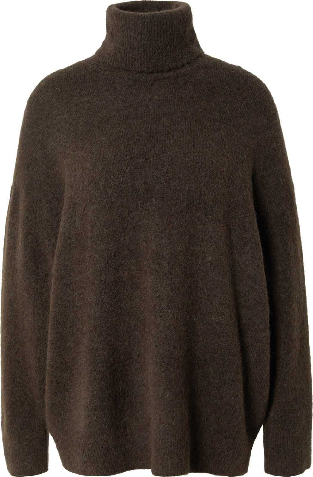 LA STRADA UNICA Svetr 'CAROLINA' tmavě hnědá