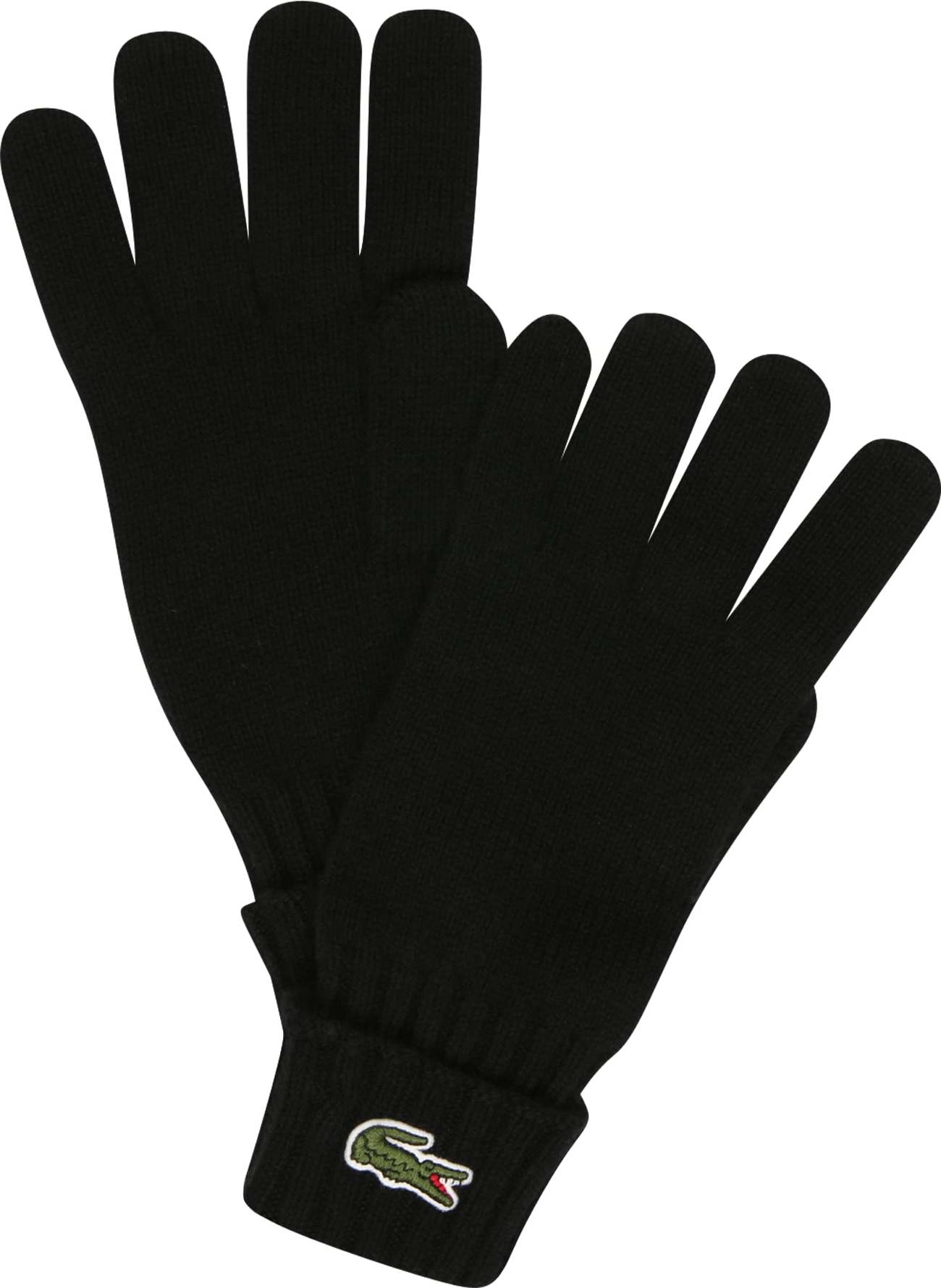 LACOSTE Prstové rukavice černá