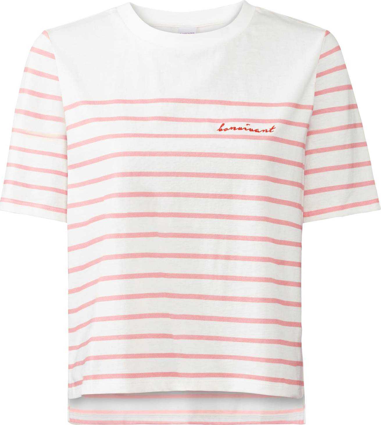 LASCANA Tričko pastelově růžová / červená / bílá