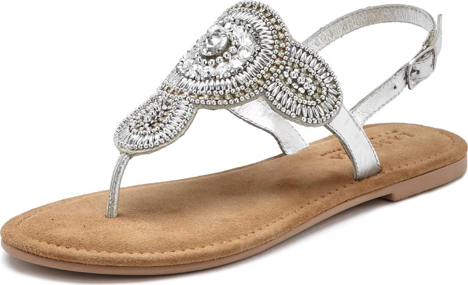 LASCANA Žabky hnědá / stříbrná