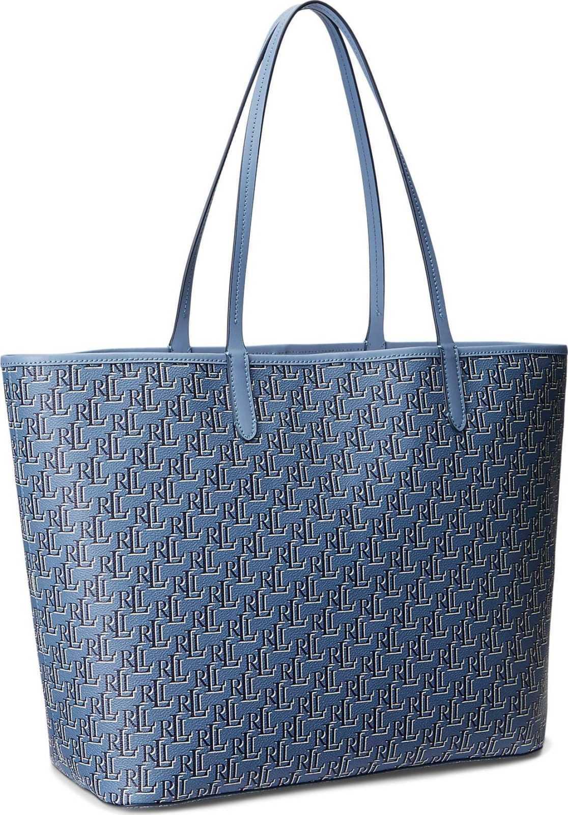 Lauren Ralph Lauren Nákupní taška 'COLLINS' modrá / námořnická modř / bílá