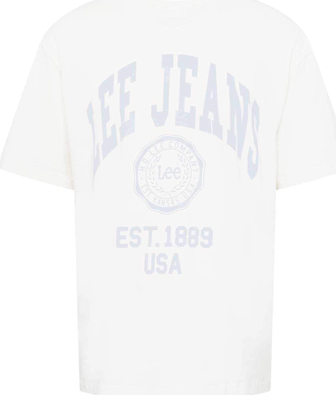 Lee Tričko 'VARSITY' krémová / světlemodrá