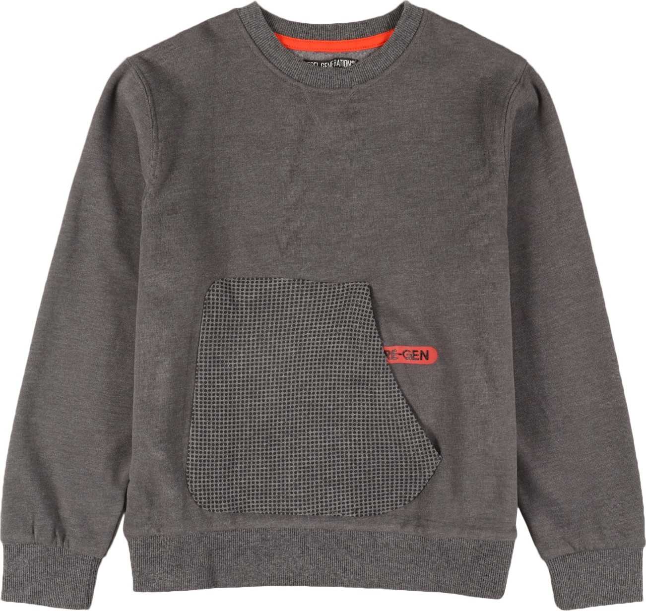 LEMON BERET Mikina tmavě šedá / červená