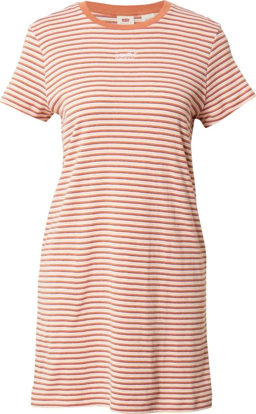 LEVI'S Šaty hnědá / rezavě hnědá / bílá