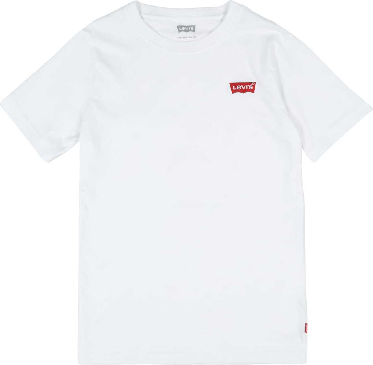 LEVI'S Tričko 'Batwing Chest' červená / bílá