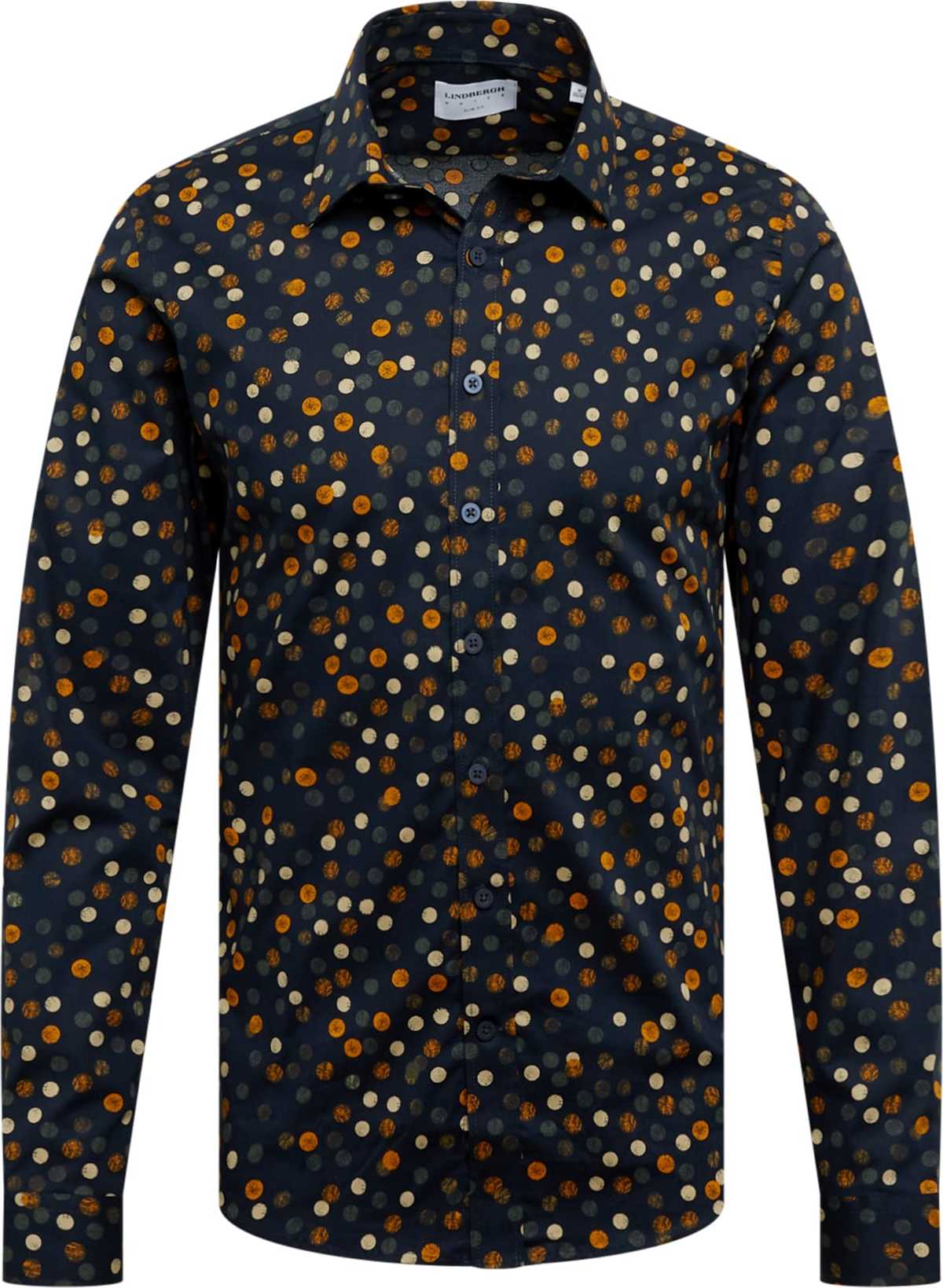 Lindbergh Košile noční modrá / zlatě žlutá / grafitová / černá