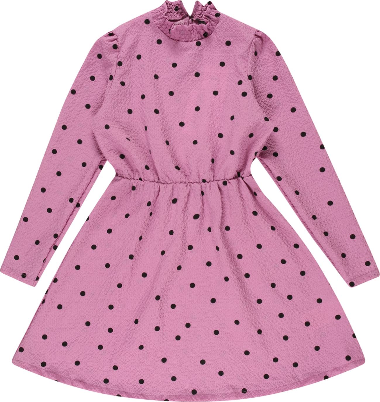 LMTD Šaty 'FIDOT' bledě fialová / černá