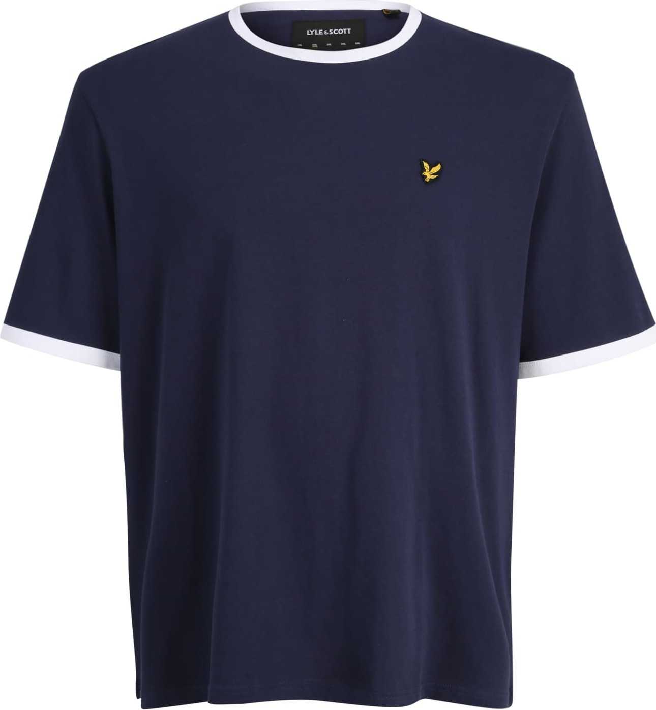 Lyle & Scott Big&Tall Tričko 'Ringer' námořnická modř / žlutá / černá / bílá